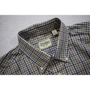 Gitman Bros. Dress Shirt Plaid Long Sleeve Button Up USA MADE Mens Size Medium